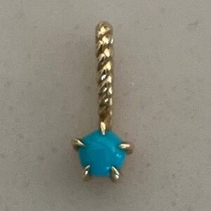 Catbird NYC Little Star Birthstone Charm Turquoise